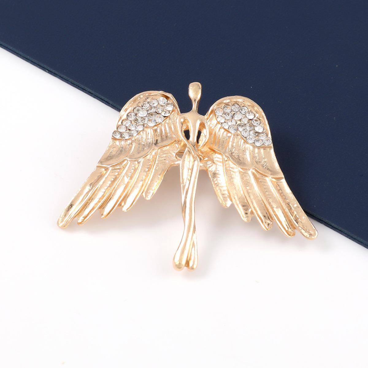 

Интернет-знаменитость сплав бриллиантовый ангел брошь девушка милая булавка ретро поп корсаж серебряный