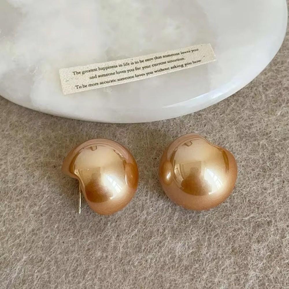Imitation Pearl Temperament Earings Half Circle Bridal Wedding Jewelry  For Women Girls
