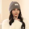 Japanese couple wool pile hat men's and women's autumn and winter versatile Korean version knitted hat warm big head loose hat