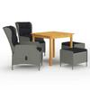 VidaXL 5-piece Garden Dining Set Light Grey 3067751