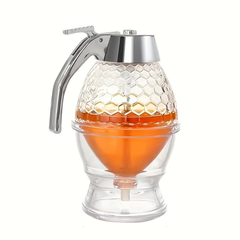Honey Dispenser Syrup Dispenser Jar Leakproof Honey Syrup Pourer Kitchen Honey Container