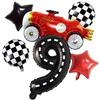 New Lightning Racing Cartoon Theme 40 Inch Black And White Stripe Digital Balloon Package For Children'S Birthday Party