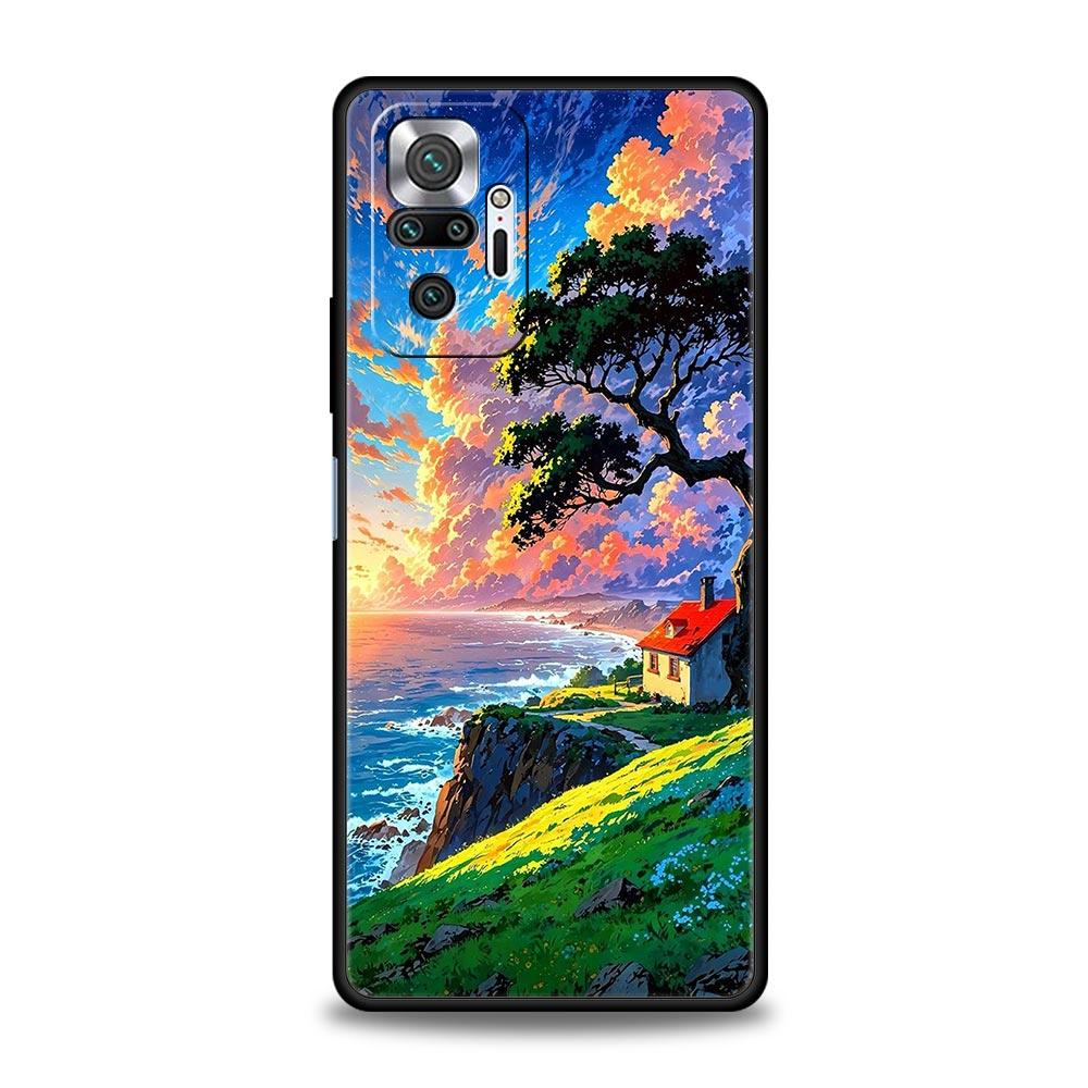 Phone Case For Xiaomi Redmi Note 14 13 12 5G 11 10 Pro Plus 4G 9S 9 14C 13C 12C 10C 9C 9A Cover Japanese Anime Landscape Art