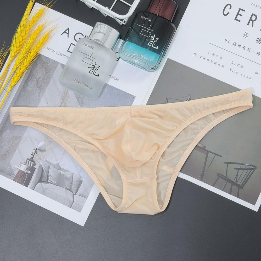 Men\'s Brief Male Underwear Mens Panties Milk Silk
