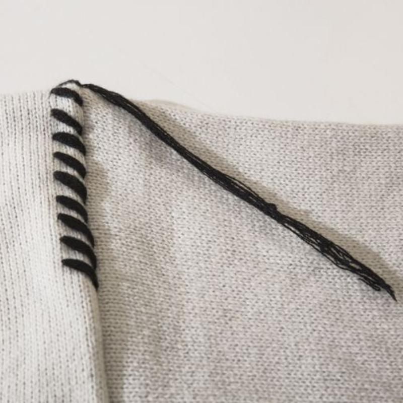 Punk Smiley Knitted Sweater Autumn Oversize Loose Men's Jumper Casual Hip Hop Street Long Sleeve Pullover