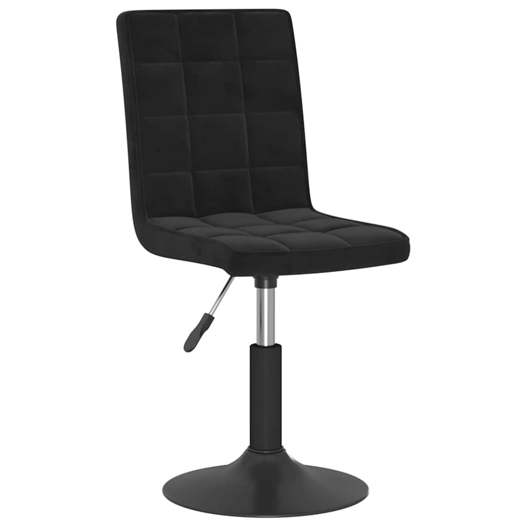 Vidaxl Swivel Dining Chairs, 4 Pcs, Black, Upholstered In Velvet