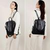 Women’s PU Leather Backpack Purse Convertible Shoulder Bag Fashion Travel Daypack Large Capacity Casual School Backpack with Double Zipper