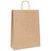 Kraft Paper Bags 50 Pcs. With Handles Brown 32X12X42 Cm