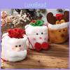 Festive Christmas Apple Bags With Drawstring Closure In White Red And Brown Colors