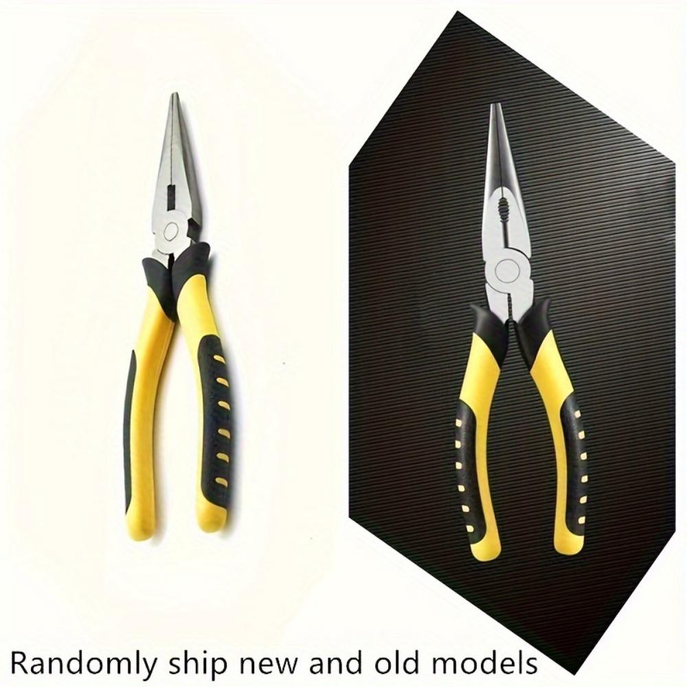 3-Piece Industrial Grade Steel Pliers Set, Electrician Special Wire Cutting Diagonal, Multifunctional Needle-Nose Hand Tools Kit