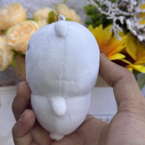 Huaqianguhh Cute Bear Plush Keychain, Soft Stuffed Animal Keyring for Bag, Adorable Cartoon Pendant Backpack Purse, Birthday Gift