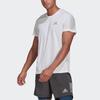 Adidas Own The Run Reflective Stripe Crew Neck Short Sleeve Tee Men Tops White GJ9963
