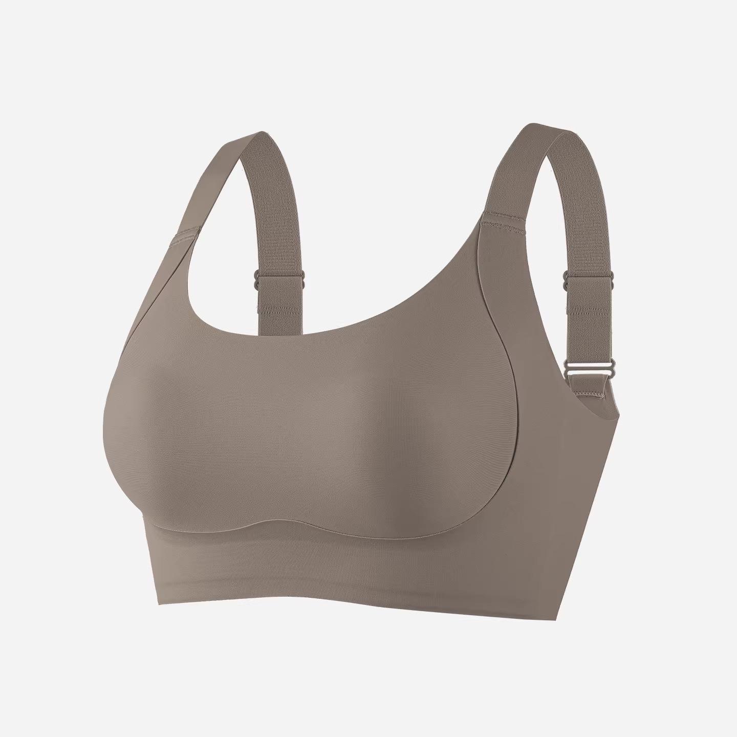 

Тонкий бесшовный бюстгальтер-минимайзер для женщин - Push-up, Подъем, Боковая поддержка, Против провисания, Большие размеры, Формирующий, Красивый дизайн спинки L [105-115 lbs]