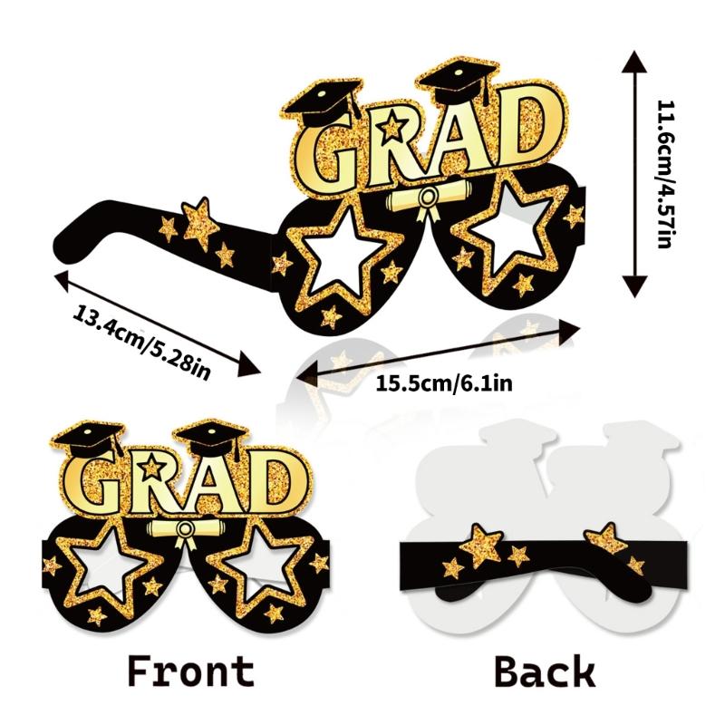 8Pcs Graduation Eyeglasses 2026,Graduation Glasses 2026 Graduation Decorations Class of 2026 Graduation Photo Booth Prop