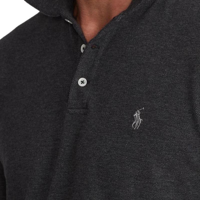 Polo Ralph Lauren SS24 Slim Fit Long Sleeve Polo Shirt Men Tops Black MNPOKNI16821621-001