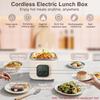 Elektrisk uppvärmd matlåda, 27 oz, Batteridriven, 14000mAh Uppladdningsbar matvärmare för arbete, Resor, Picknick