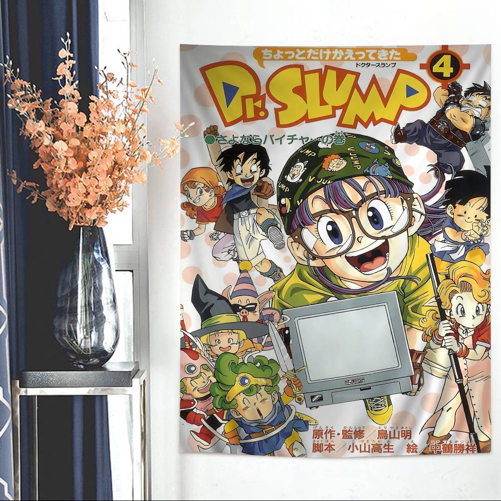 Comics Dr SSlump Tapestry Art Printing Japanese Wall Tapestry Anime Wall Hanging Home Decor