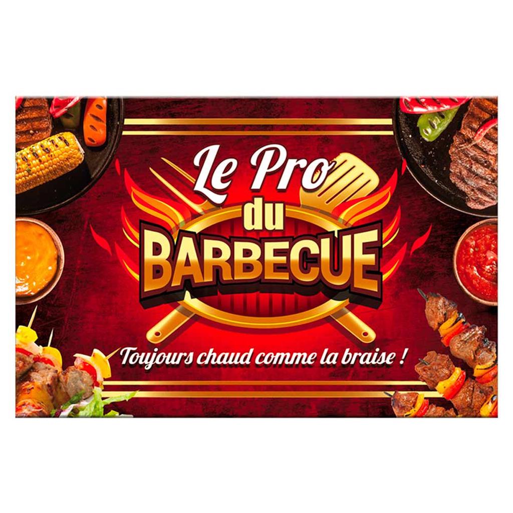 Les Trésors De Lily [P2917] - Cutting Board / Glass Coaster 'Barbecue' (sausages - Skewers) - 30x20 Cm