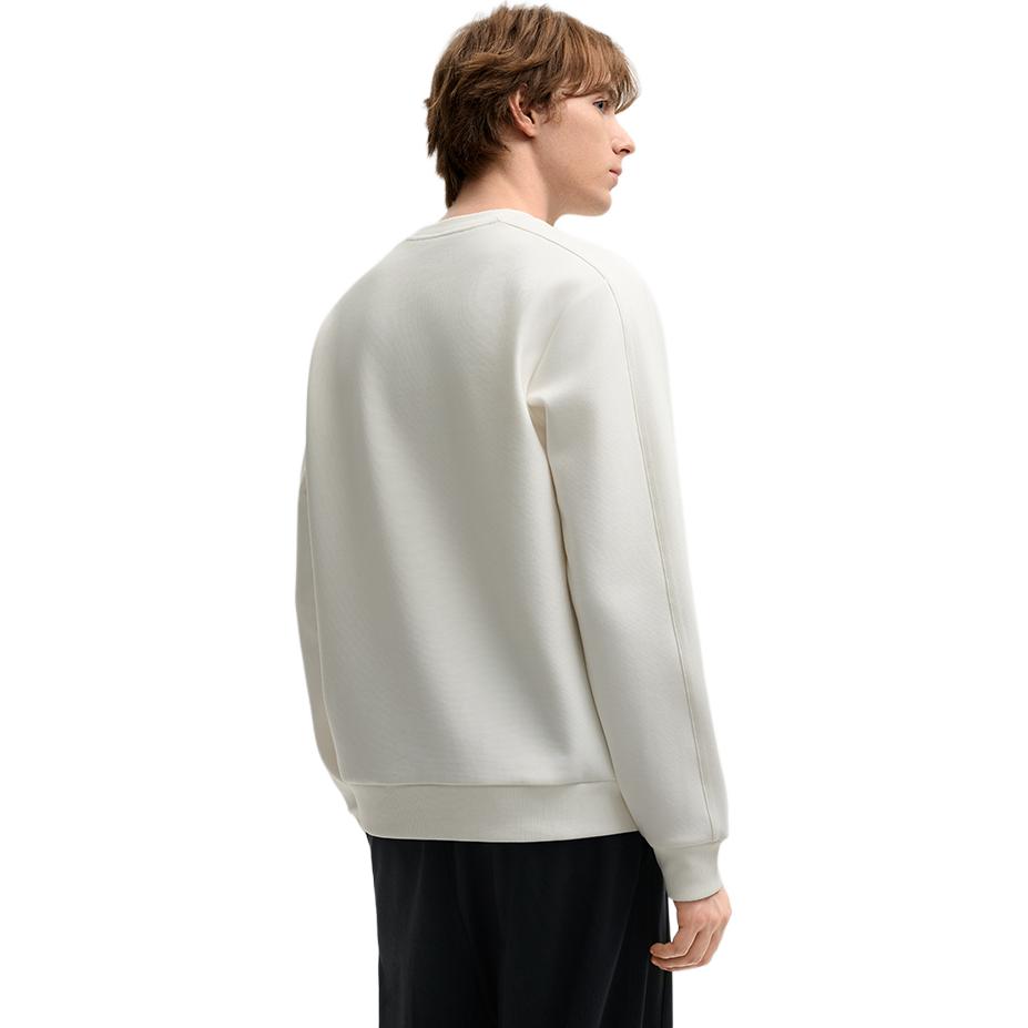 FILA WHITE Sweatshirts Men's Cloud White Crew Neck Moderate F51M533201F-WT