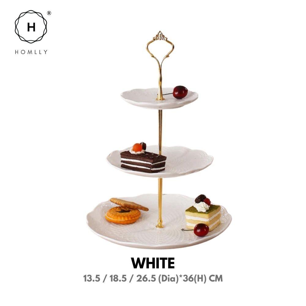 Homlly Ceramic Macaron Stand (3 tiers)
