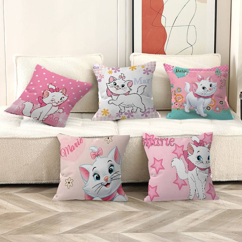 Cartoon M-Marie Cat Pillow Cover Design cushion Cover decor Holiday Decorati