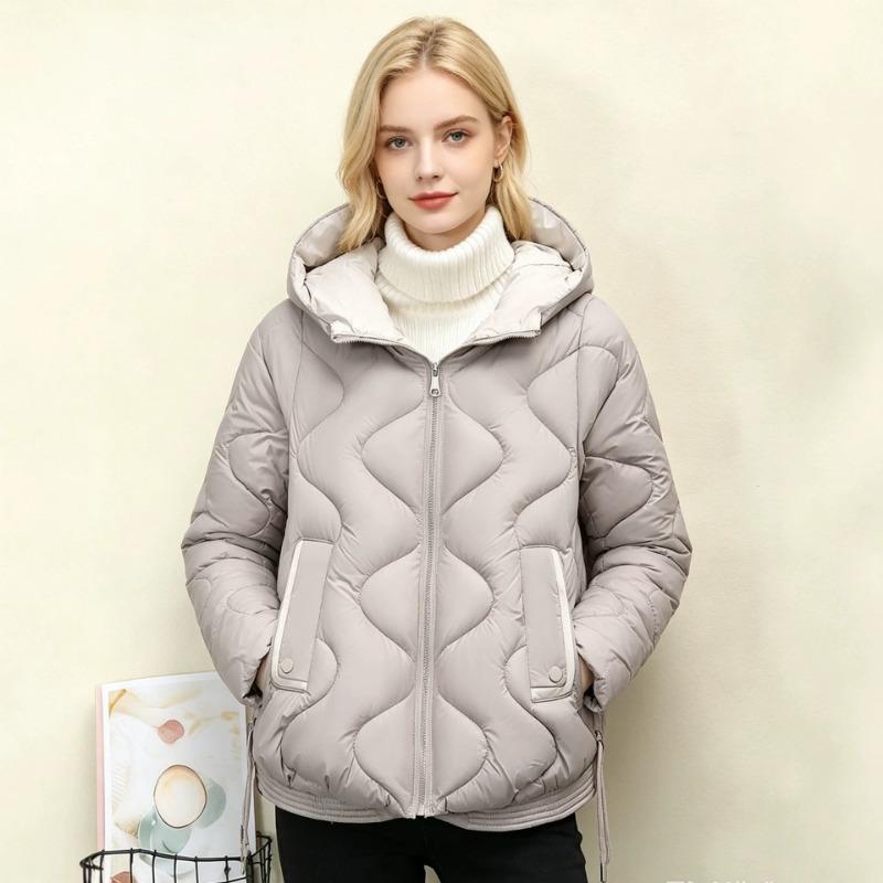 Women S Short Hooded Cotton Padded Winter Casual Coat