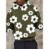 Men's 3D Striped Print Long-sleeve Hoodie, Comfortable, Breathable and Versatile Men's Top