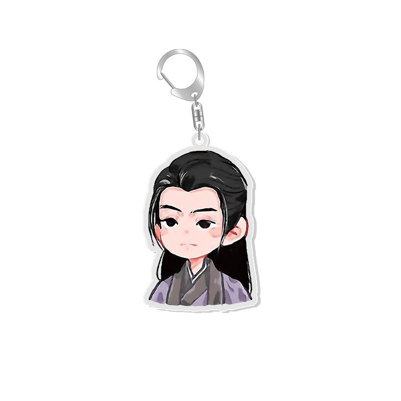 Ehrenwort Schlüsselanhänger Shan He Ling Niedliche Figur Wen Kexing Zhou Zishu Anhänger Schlüsselanhänger Damen Schlüsselring Schmuck Geschenke