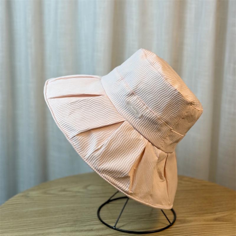 2024 New Style Fisherman Hat Women's Sunshade Hat Summer Seaside Black Uv Resistant Sun Hat