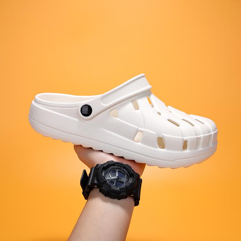 Plush Comfort Mens Closed Toe Clogs Waterproof Non Slip Chef Shoes Breathable Lightweight Stylish Outside Work Slide Shoes