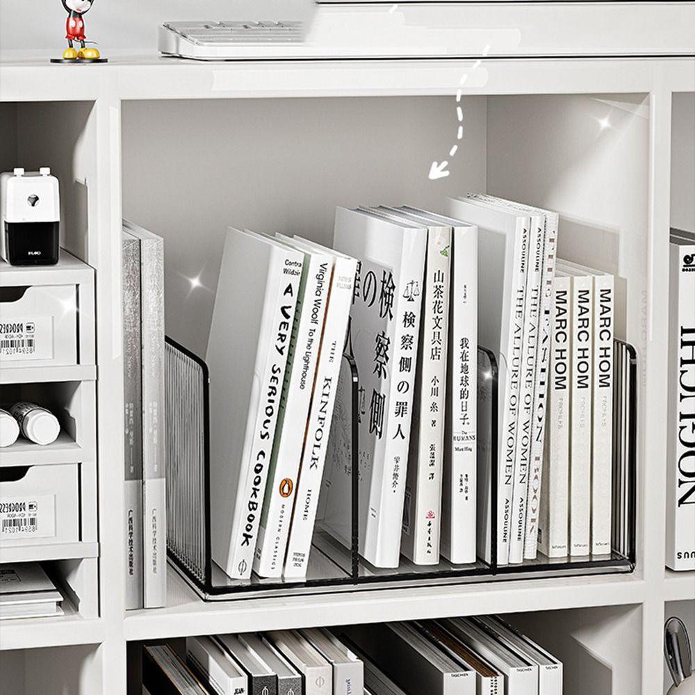 Non-Slip Documents Stand Reusable Desktop Bookshelf Practical Transparent Bookends  Home