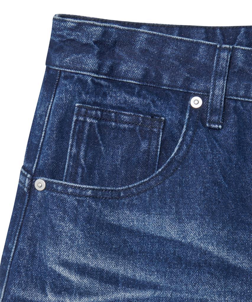 Nomaenyueol Washed Jumbo Denim Pants - Washed Blue