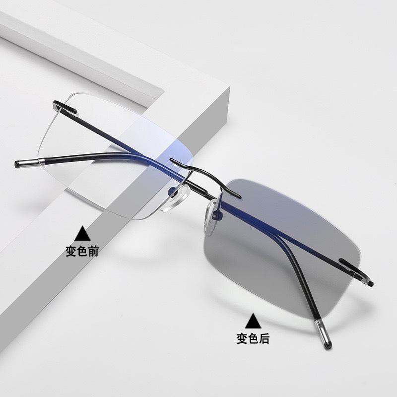 Crazy Gao Qisheng With Frameless Sven Business Ultra-Light Myopia Glasses Men Can Be Equipped With Anti-Blue Light Women'S Glasses