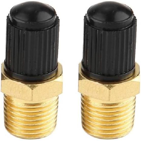Relief Valve, Air Pressure Relief Valve, 2Pcs 300PSI, 1/8" NPT, MPT Brass Air Compressor Tank Fill Valve
