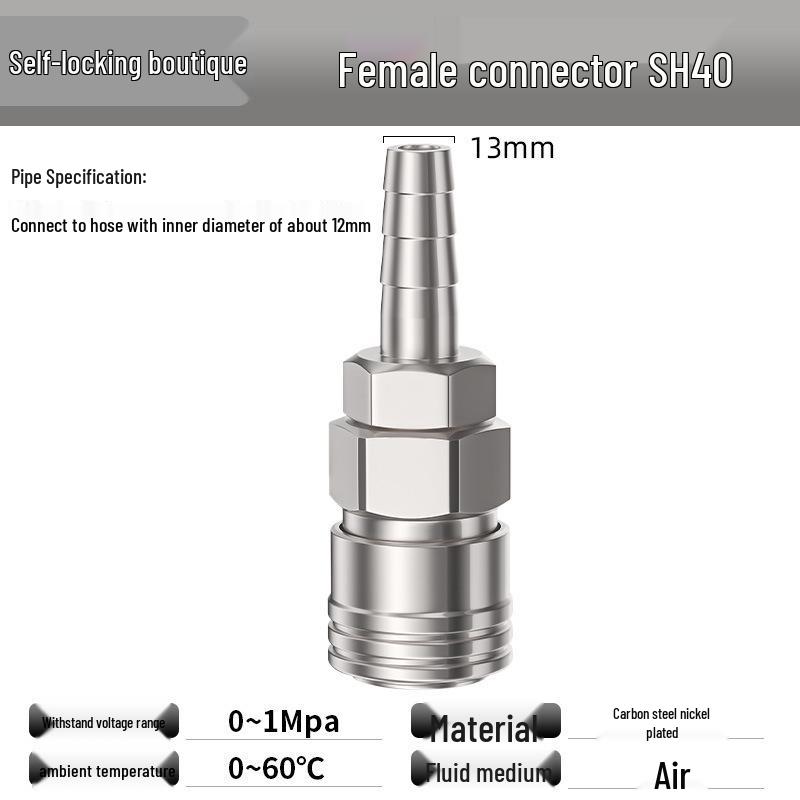 C-type Self-locking Pneumatic Quick Connector - Air Hose & Air Gun Male/Female Quick Connect Plug Accessories