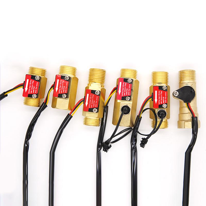 Brass Water Flow Sensor Hall Effect Flow Meter Liquid Flow Rate Sensor Brass Flow Switch Digital Monitoring Detector