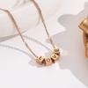 Elegant 18K Plated Titanium Steel Cross Necklace for Women - Light Luxury Clavicle Chain That Resists Fading