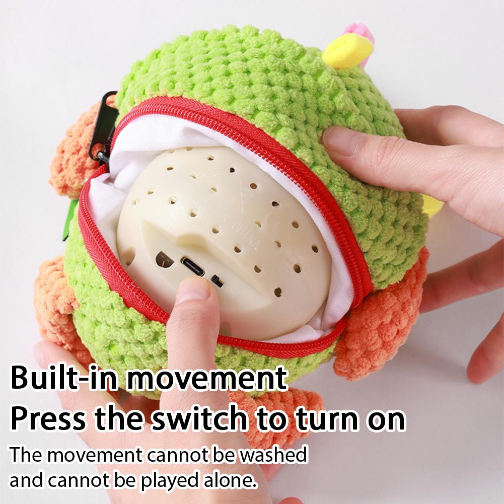 Interactive Dog Toys, 2026 New Active Moving Pet Plush Toy USB Charge Washable Disassemblable Plush Squeaky Dog Toy For Dogs
