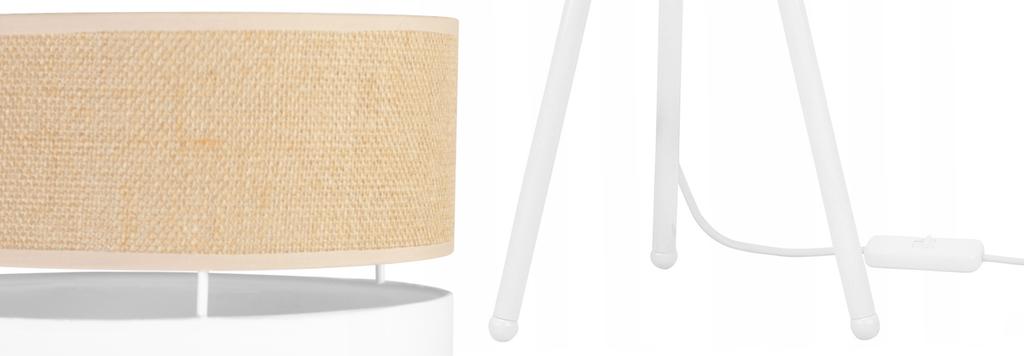TABLE LAMP JUTE LAMPSHADE 20 CM WHITE