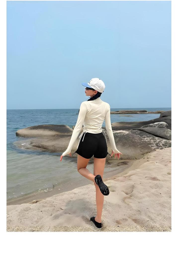2025 Women's High-End Conservative Sports Swimsuit - Slimming & Sun Protective for Surfing