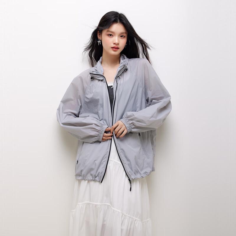 

Qiushui Yiren Women s Petal Collar Casual Jacket M