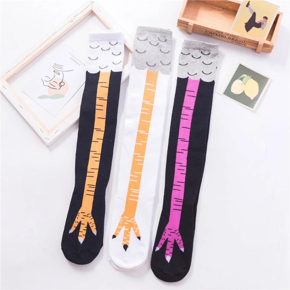 Cute Chicken Foot Over-The-Knee Socks for Women with Happy Funny Paws