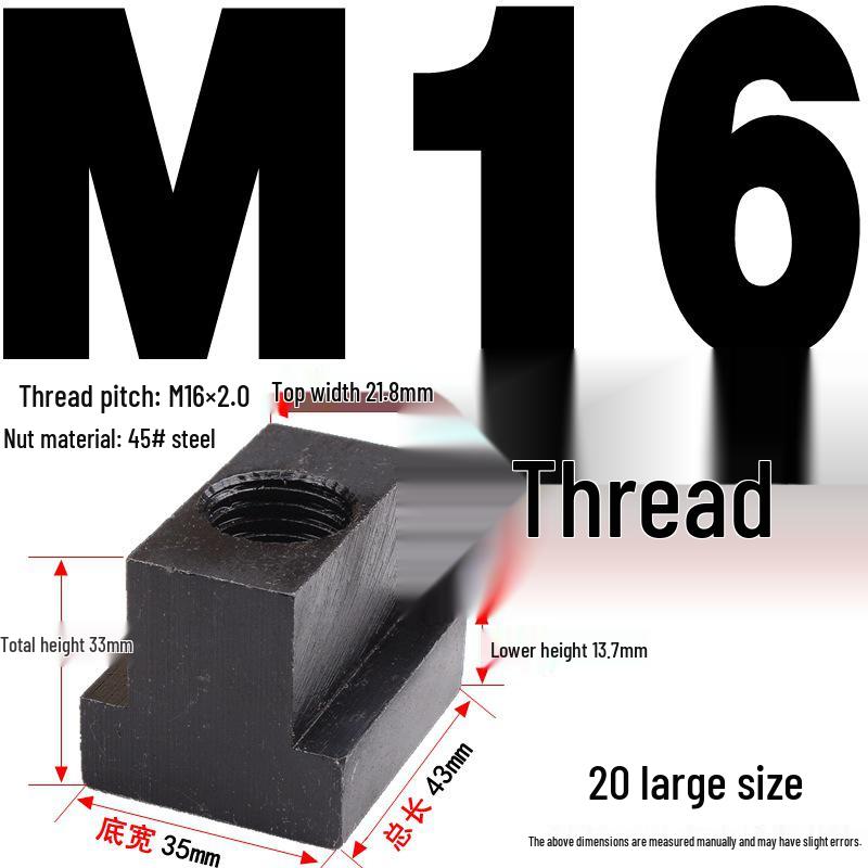 Kangfei 45# Steel T-Nut for M6-M20 Bolts