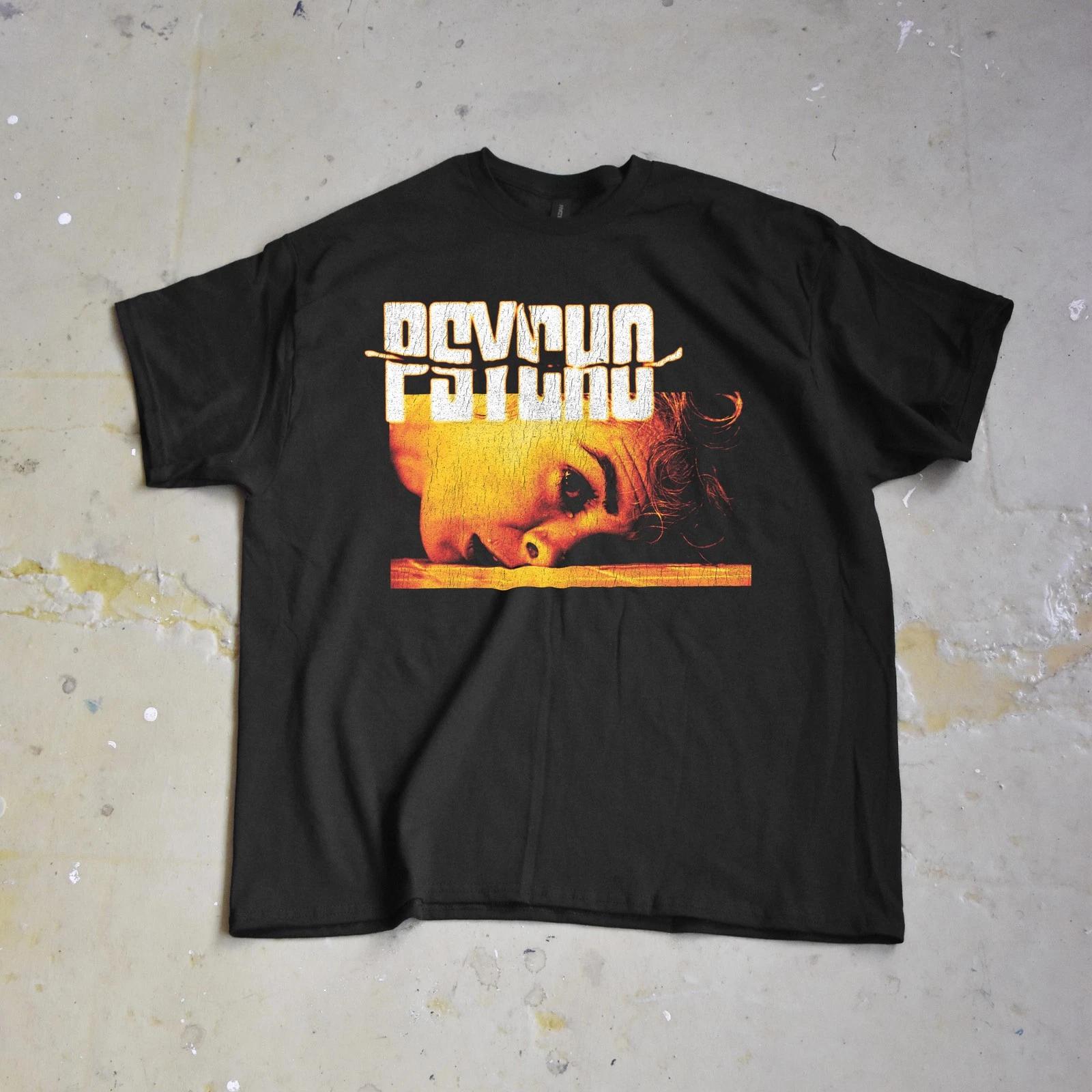 Psycho T-Shirt, Alfred Hitchcock Horror Movie Tee Cult Classic Halloween TShirt 4XL