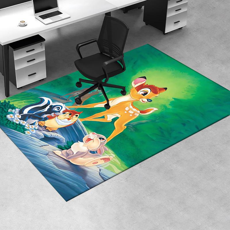 Office Rug Bambi, Thumper Theme 3D Printed Anti-Slip Rug-Machine Washable for Living Room