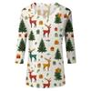 Women's Tops Three-quarter Sleeve Shirt V-neck Loose Casual Shirt Print T-shirt