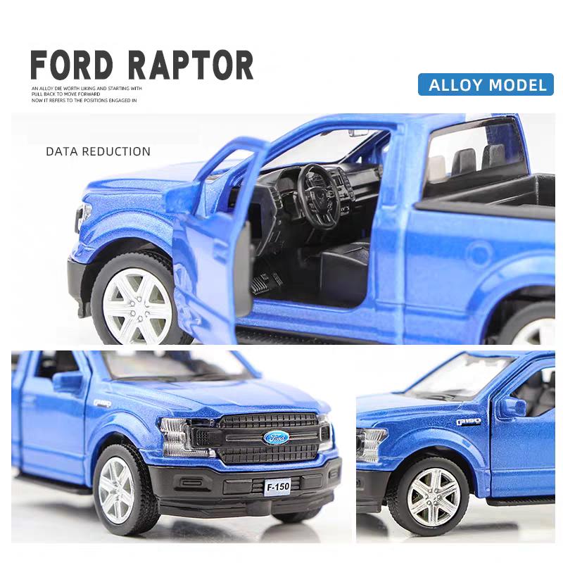 Ford F150 SVT Raptor 2018 Pick-up Truck Simulation Druckguss- & Spielzeugfahrzeuge Rückziehmotor Auto & Türen Öffnen RMZ city 1:36 Legierungs-Sammlermodell