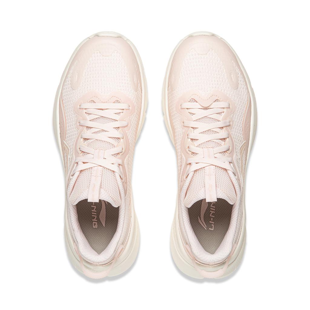 Lining Lingyue Thick Sole Height Increasing Soft Rebound Running Shoes Women Sneaker Light-Rose-Pink ARSW108-5