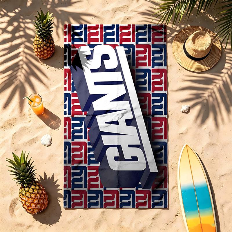 New York Giants (14) Theme Beach Towel Sand Resistant Soft And Comfortable Suitable For The Pool Camping Yoga And Diving A Travel