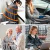 USB Wearable Heating Electric Blanket Shawl Coral Velvet 8 Heated Areas Fast Heating 3 Heated Level Portable Body Warmer Blanket